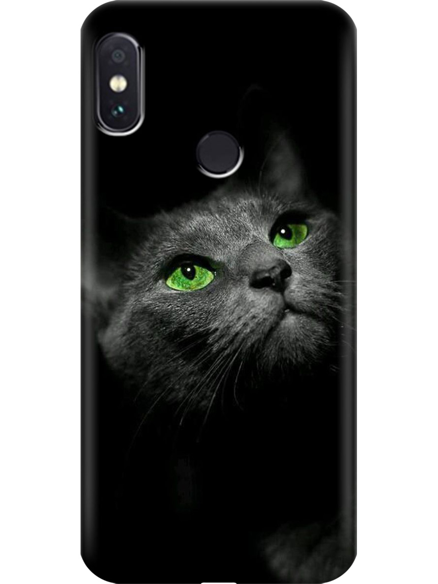 

Силиконовый чехол на Xiaomi Redmi Note 5/Note 5 Pro с принтом "Зеленоглазая кошка", Прозрачный;зеленый;серый;черный, 717568711