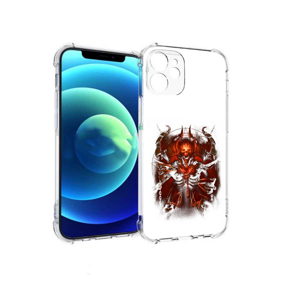 

Чехол MyPads Tocco для Apple iPhone 12 mini яркий демон (PT157566.610.708), Прозрачный, Tocco