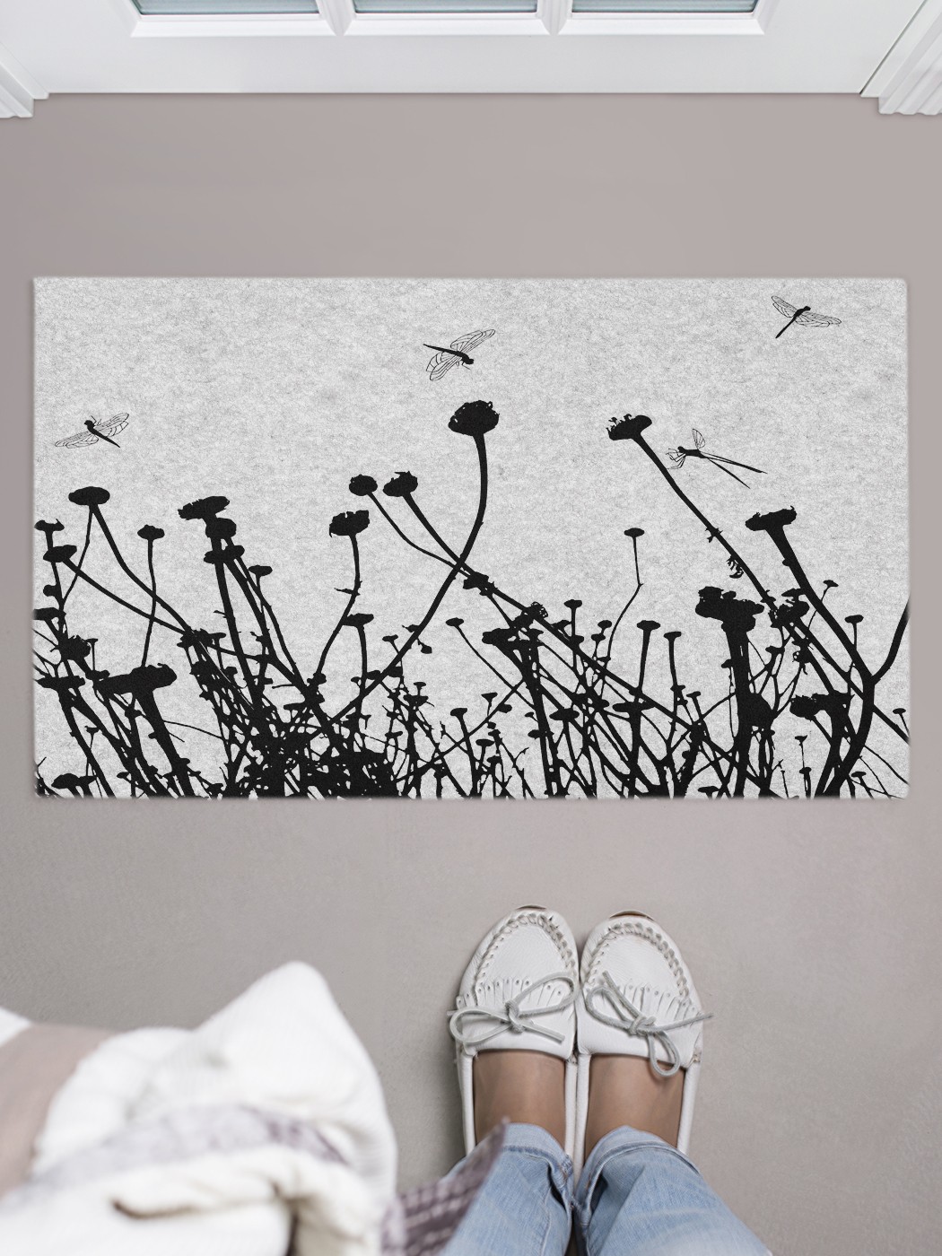 

Придверный коврик в прихожую для обуви, на резиновой основе, 75x45 см door_67270 JoyArty