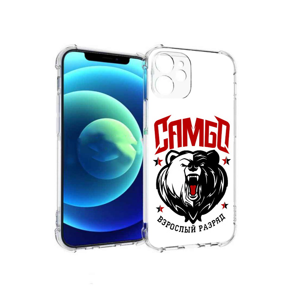 

Чехол MyPads Tocco для Apple iPhone 12 mini Единоборства Самбо медведь (PT157566.610.75), Прозрачный, Tocco