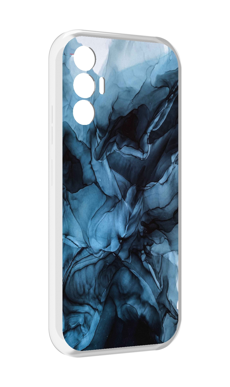 

Чехол MyPads голубой дымок для Tecno Pova 3, Прозрачный, Tocco