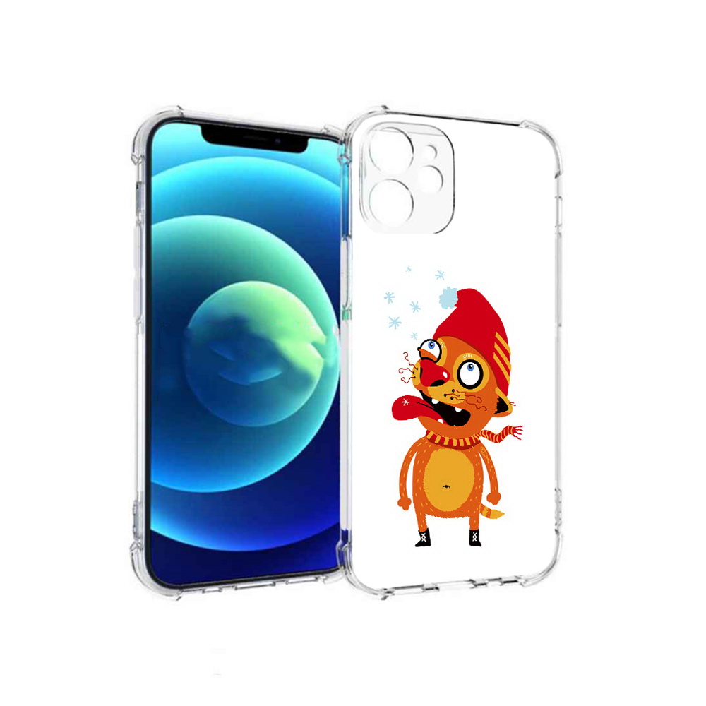 

Чехол MyPads Tocco для Apple iPhone 12 mini Зимний кот (PT157566.610.88), Прозрачный, Tocco