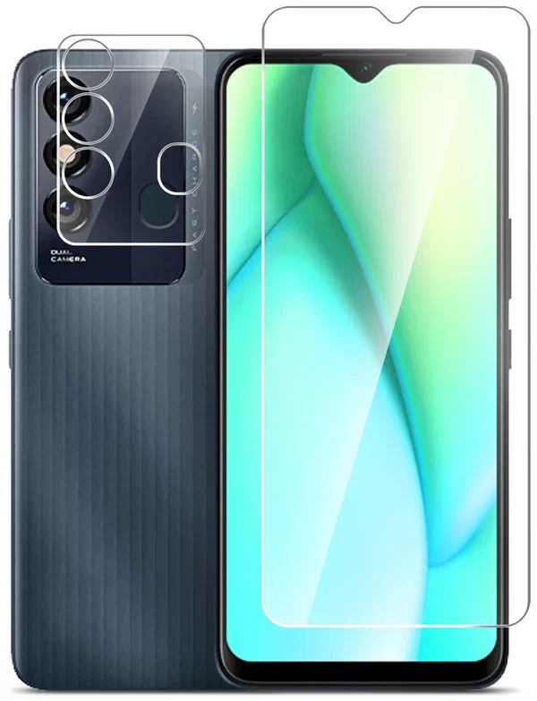 

Защитное стекло (Экран+Камера) BoraSCO Hybrid Glass для ITEL Vision 3 Plus
