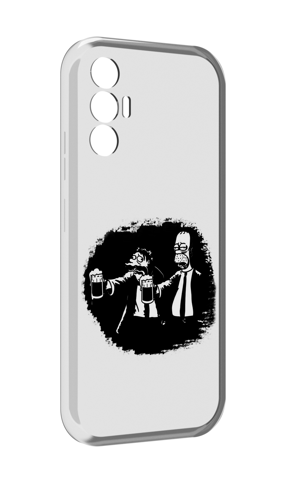 

Чехол MyPads гомер пьет для Tecno Pova 3, Прозрачный, Tocco