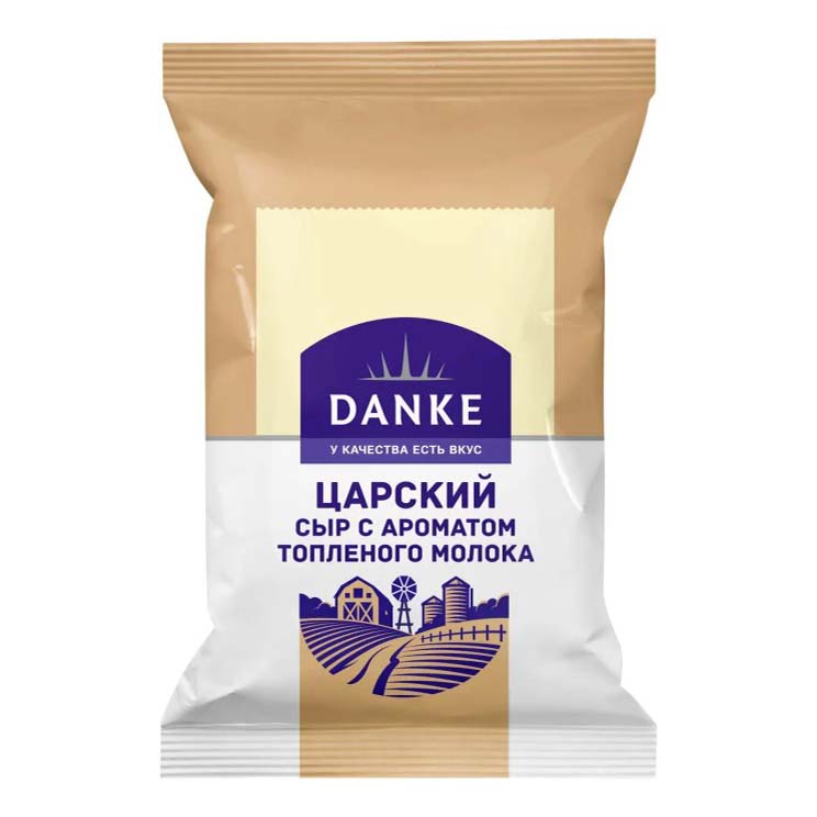 

Сыр полутвердый Danke Царский с ароматом топленого молока 45% 180 г