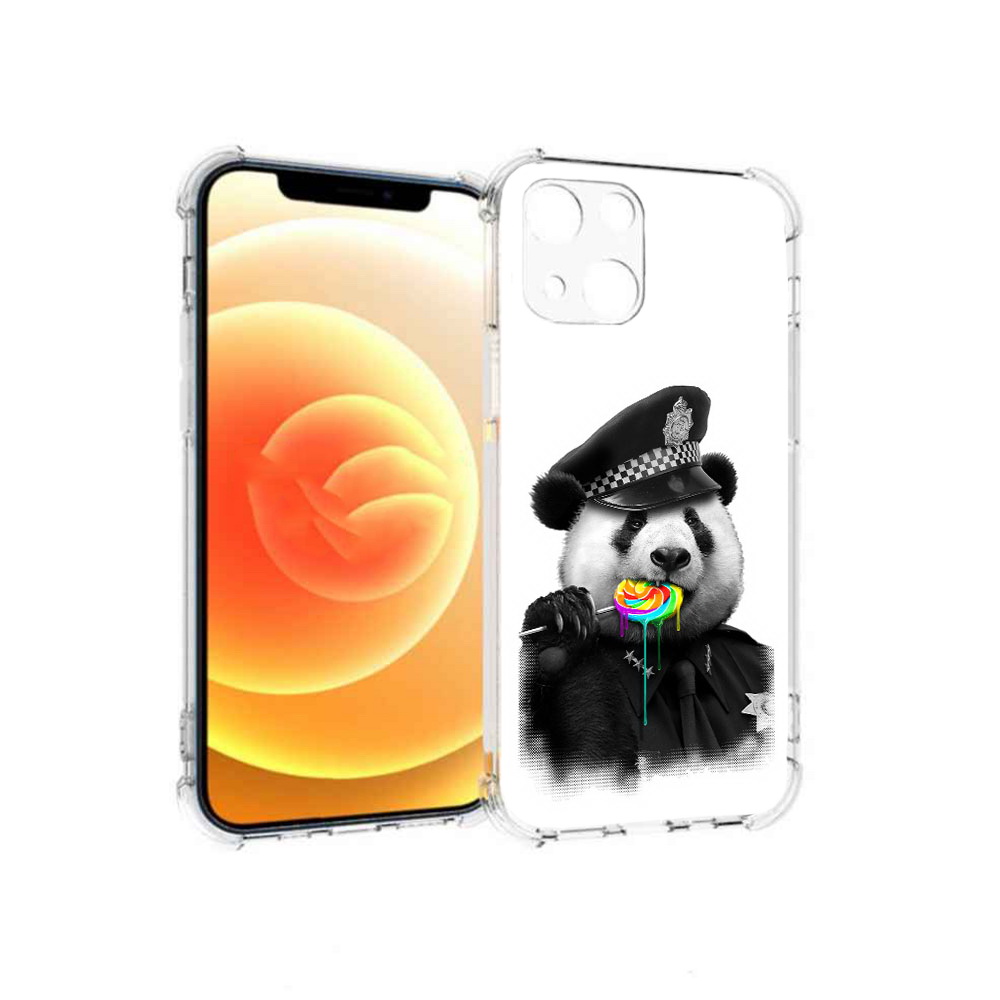 

Чехол MyPads Tocco для Apple iPhone 13 Панда полиция (PT163239.611.130), Прозрачный, Tocco