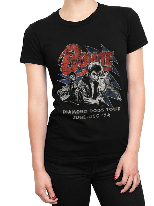 

Футболка женская DreamShirts Studio David Bowie - Дэвид Боуи 426-bowie-1 черная L, Черный, David Bowie - Дэвид Боуи 426-bowie-1
