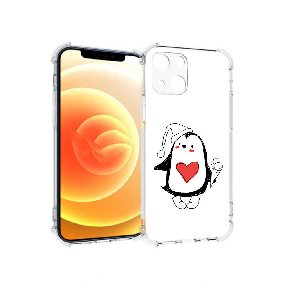 

Чехол MyPads Tocco для Apple iPhone 13 Пингвин с мороженым (PT163239.611.135), Прозрачный, Tocco