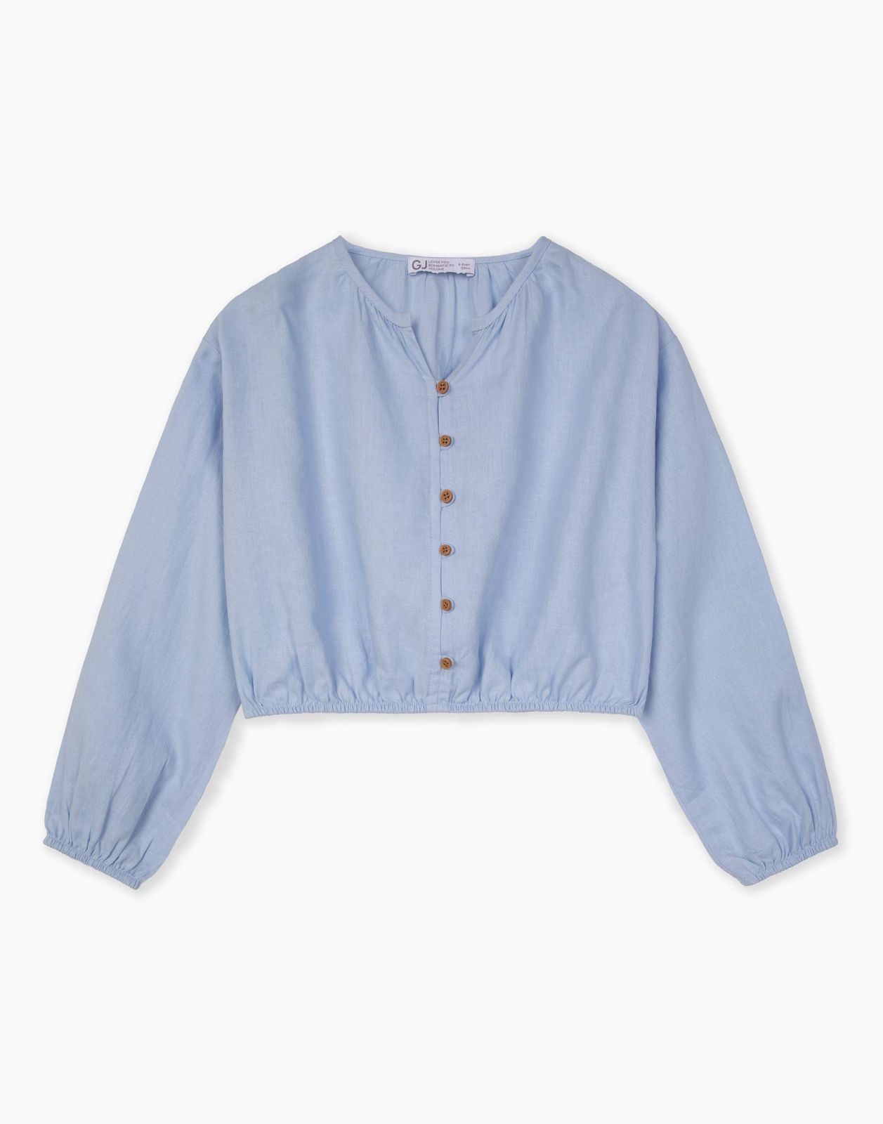 

Блузка для девочки Gloria Jeans GWT003543 светло-синий 8-10л/140, GWT003543