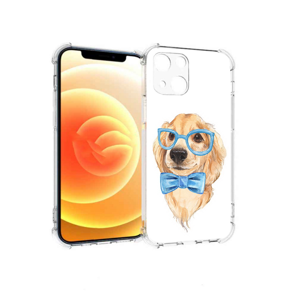 

Чехол MyPads Tocco для Apple iPhone 13 Собака интеллигент (PT163239.611.159), Прозрачный, Tocco