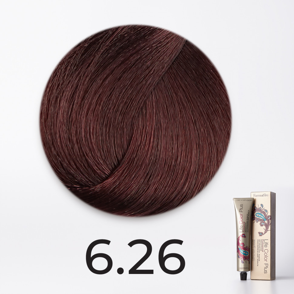 

Стойкая крем-краска Farmavita Life Color Plus 6.26 темный блондин красный ирис 100 мл