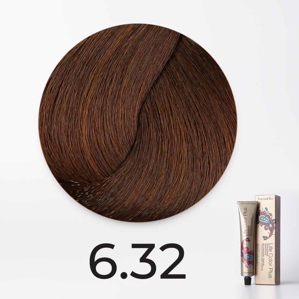 

Стойкая крем-краска Farmavita Life Color Plus 6.32 темный блондин золотистый ирис 100 мл