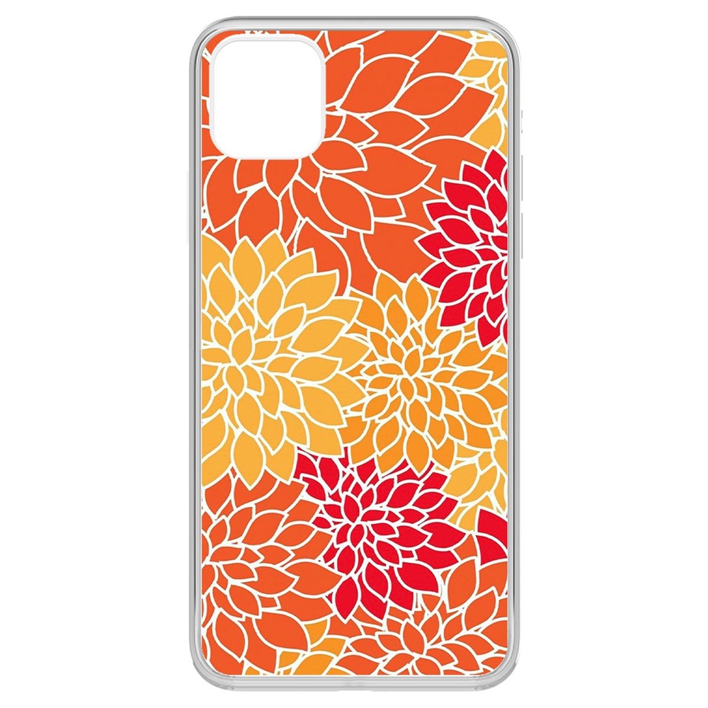 

Чехол-накладка Krutoff Clear Case Цветочный паттерн 7 для iPhone 11 Pro Max, Прозрачный