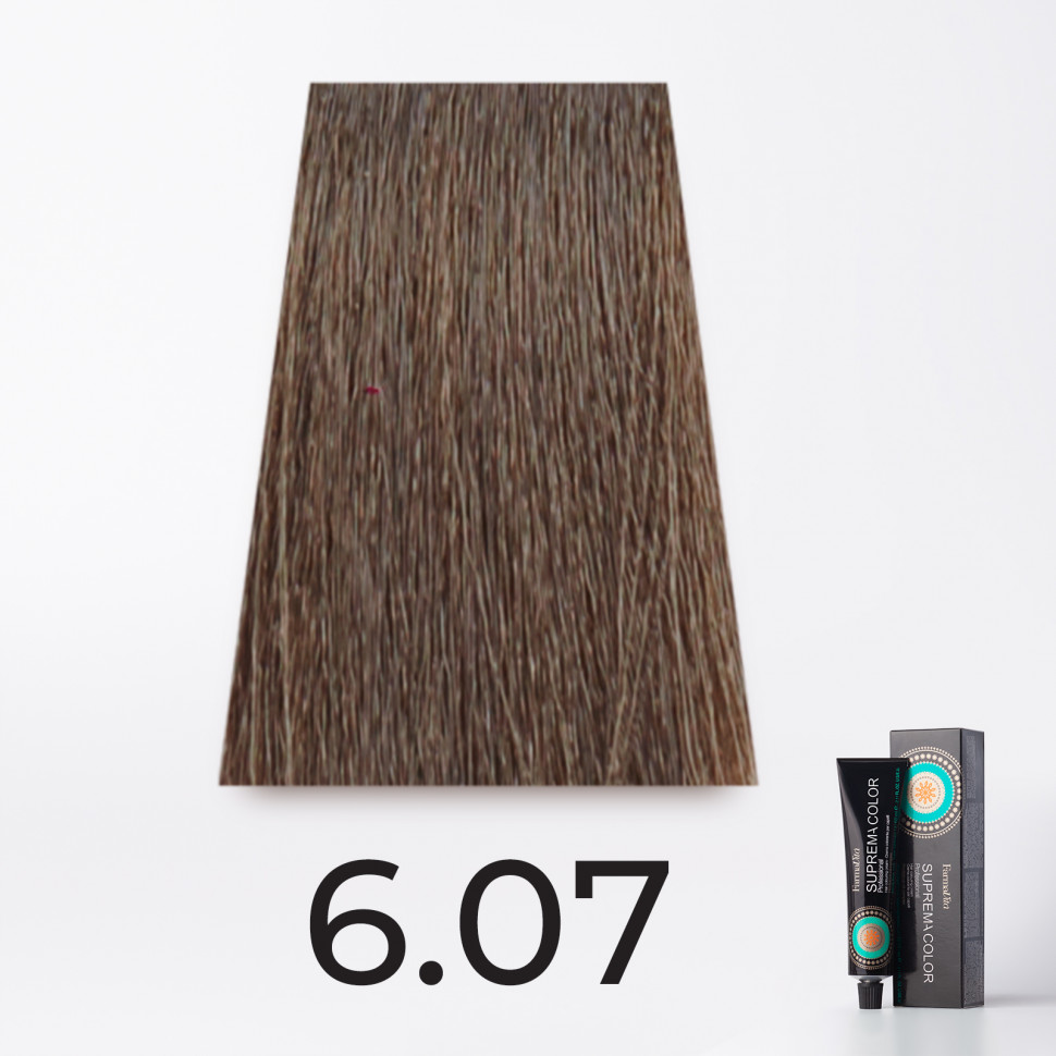 

Стойкая крем-краска Farmavita Suprema Color 6.07 холодный темный блондин 60 мл