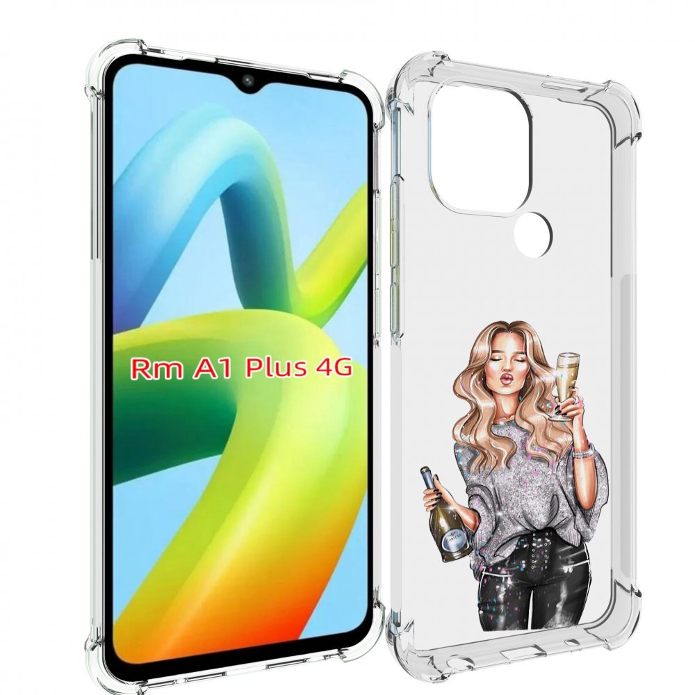 

Чехол MyPads красивая-любительница-шампанского женский для Xiaomi Redmi A1 Plus +, Прозрачный, Tocco
