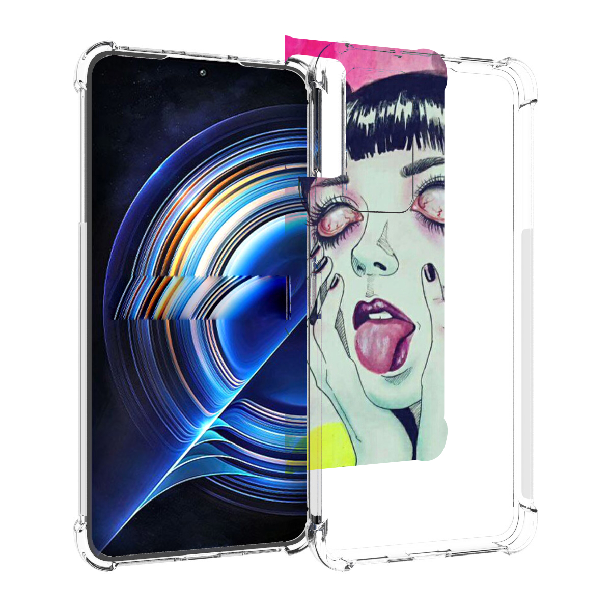 

Чехол MyPads девушка без зрачков для Tecno Camon 19 Neo, Прозрачный, Tocco