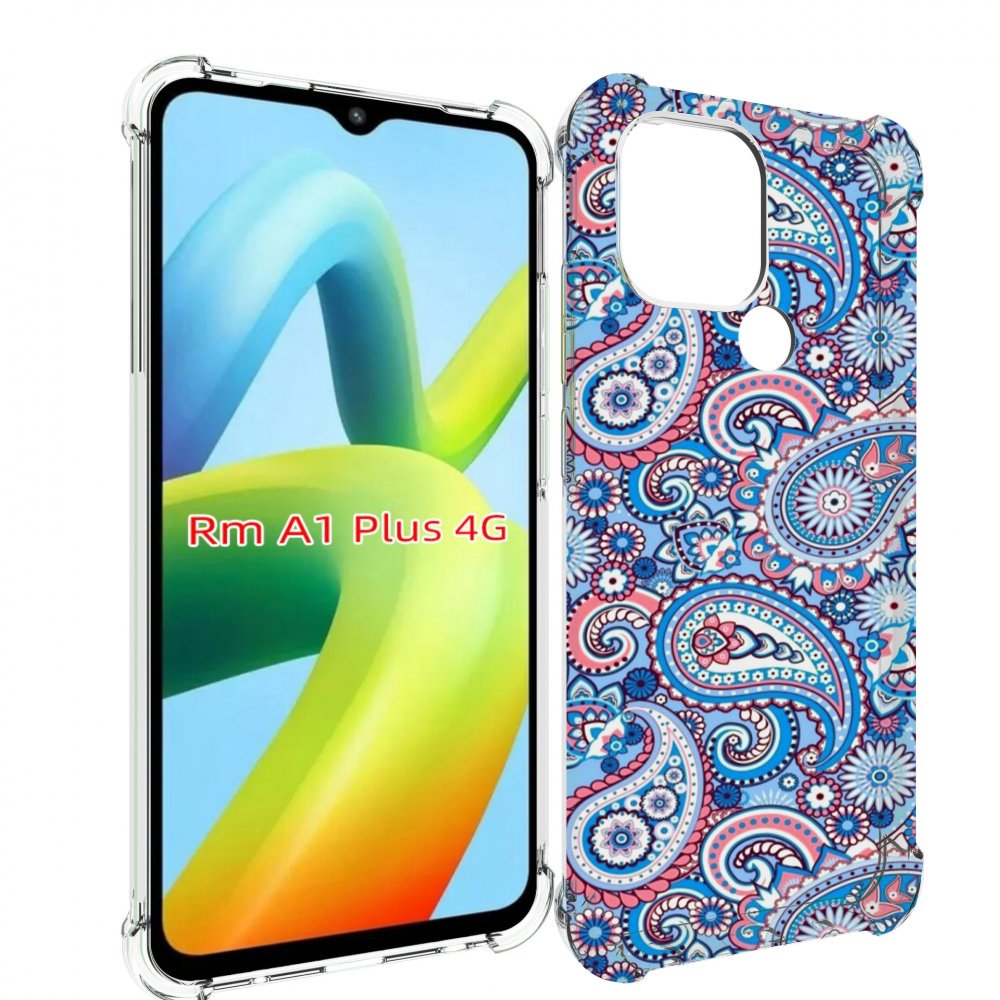 

Чехол MyPads красивый голубой арнамент для Xiaomi Redmi A1 Plus +, Прозрачный, Tocco
