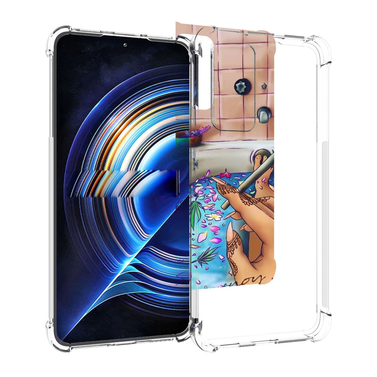 

Чехол MyPads девушка в ванне женский для Tecno Camon 19 Neo, Прозрачный, Tocco
