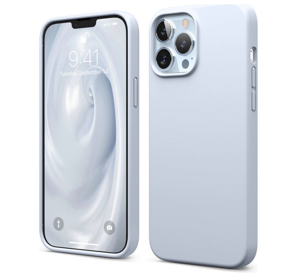 фото Чехол elago soft silicone (liquid) для iphone 13 pro max, цвет голубой (es13sc67-lbl)