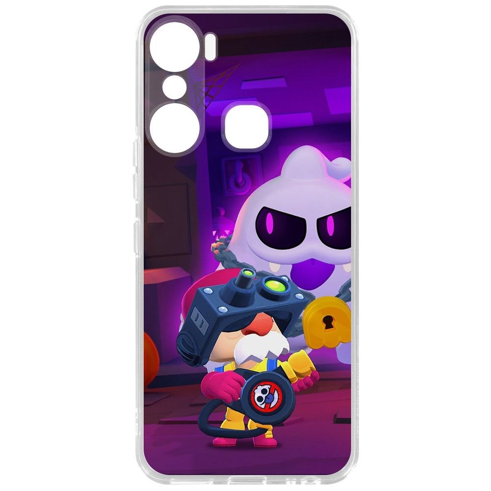 

Чехол-накладка Кейс Brawl Stars-Охотник за Скуиками Гэйл для Infinix Hot 12 Pro