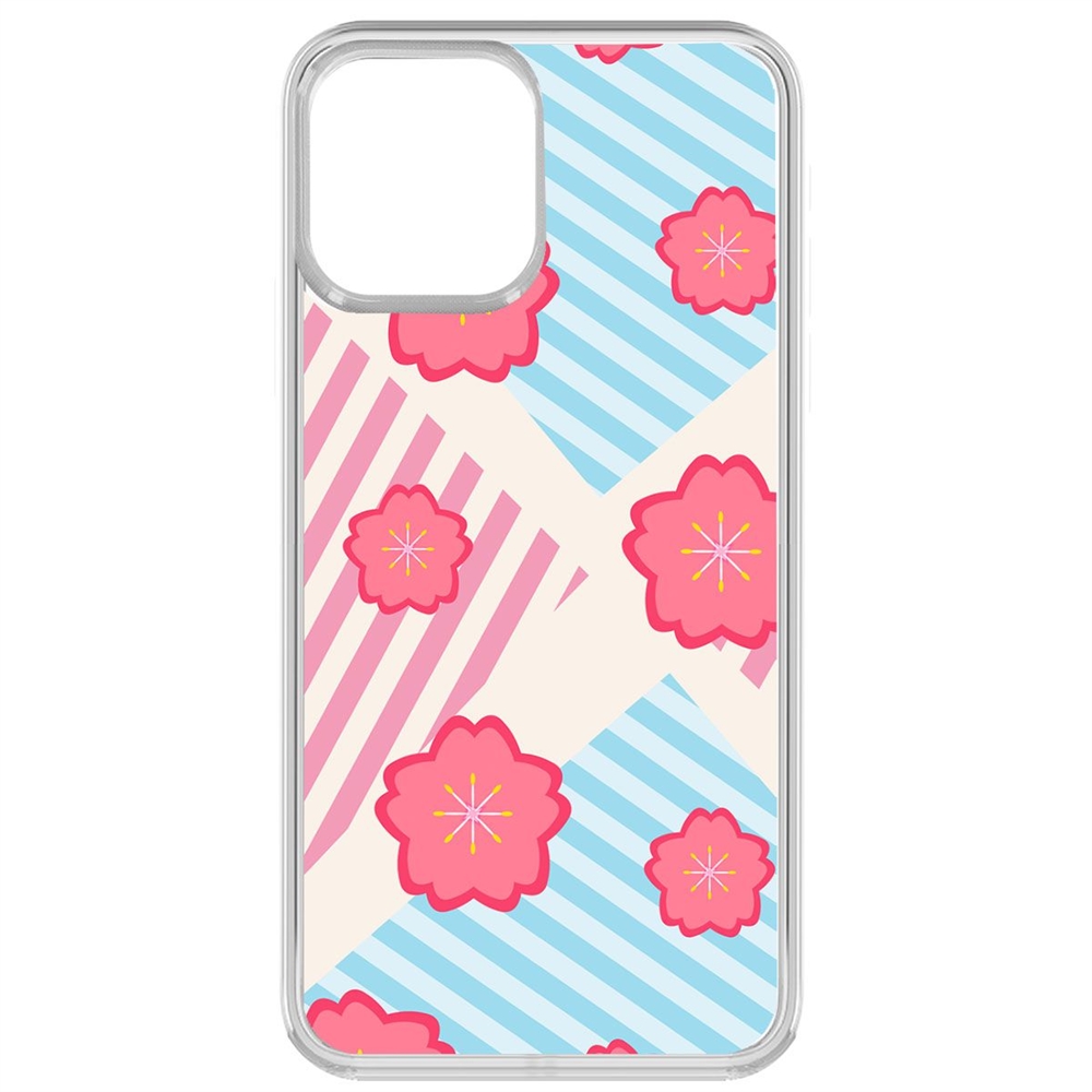 

Чехол-накладка Krutoff Clear Case Цветочный паттерн 10 для iPhone 13