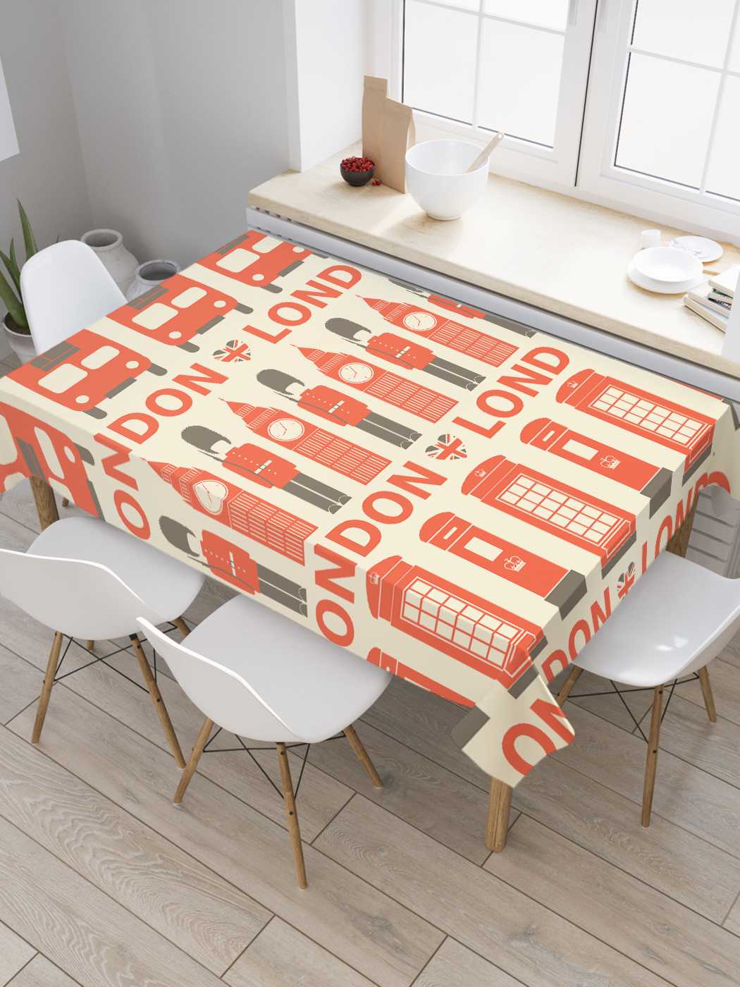 

Скатерть прямоугольная JoyArty "Лондонская стража" из сатена, 180x145 см, Голубой, Лондонская стража