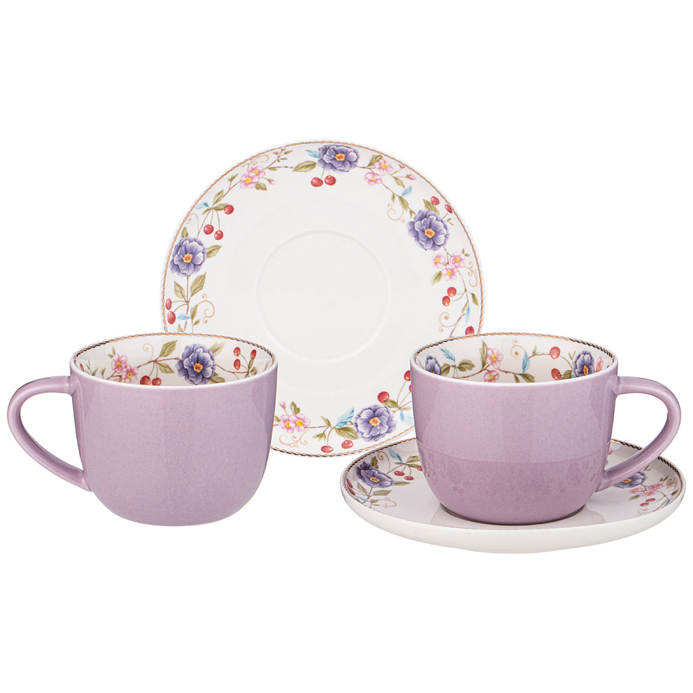 

Чайный набор lefard 165-524 blossom на 2 персоны 250 мл, Фиолетовый