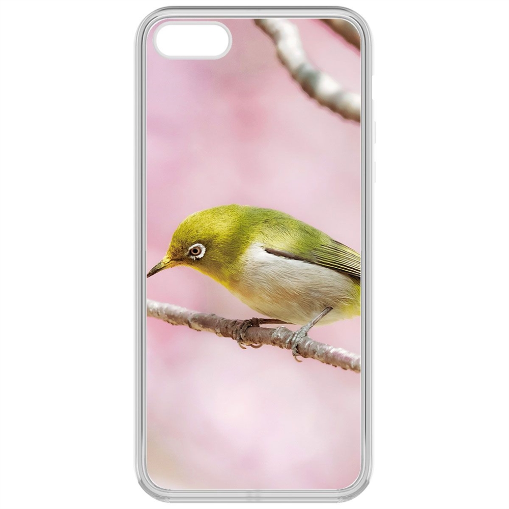 

Чехол-накладка Krutoff Clear Case Японская белоглазка для iPhone 5/5s, Прозрачный