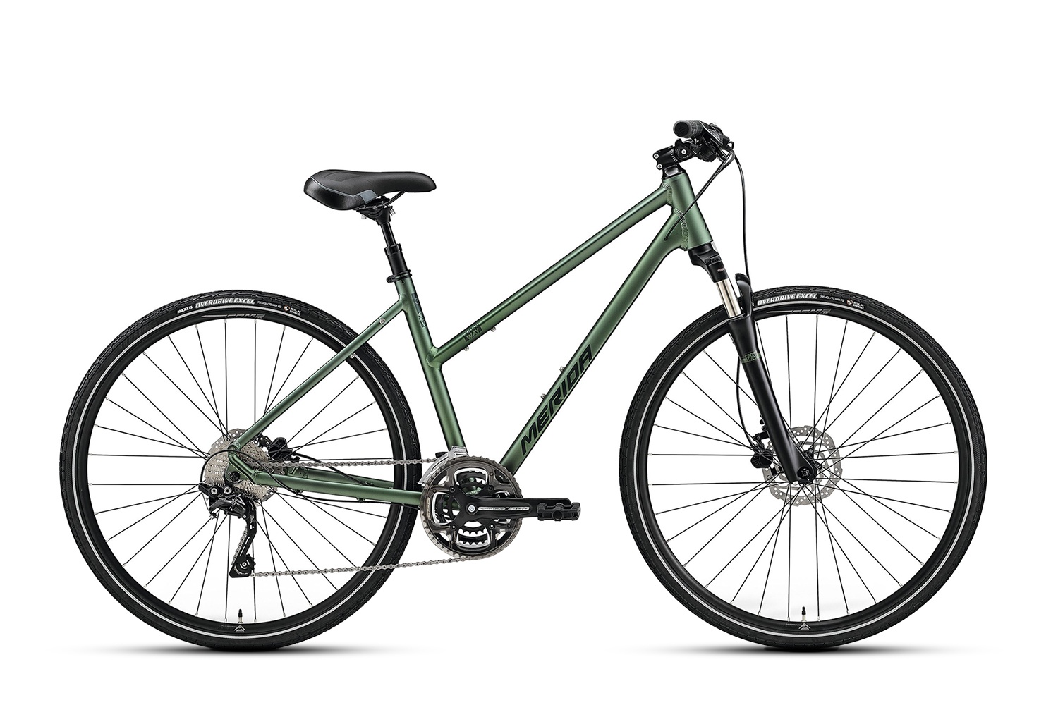 Велосипед Merida Crossway 300 L-55, матовый зелёный