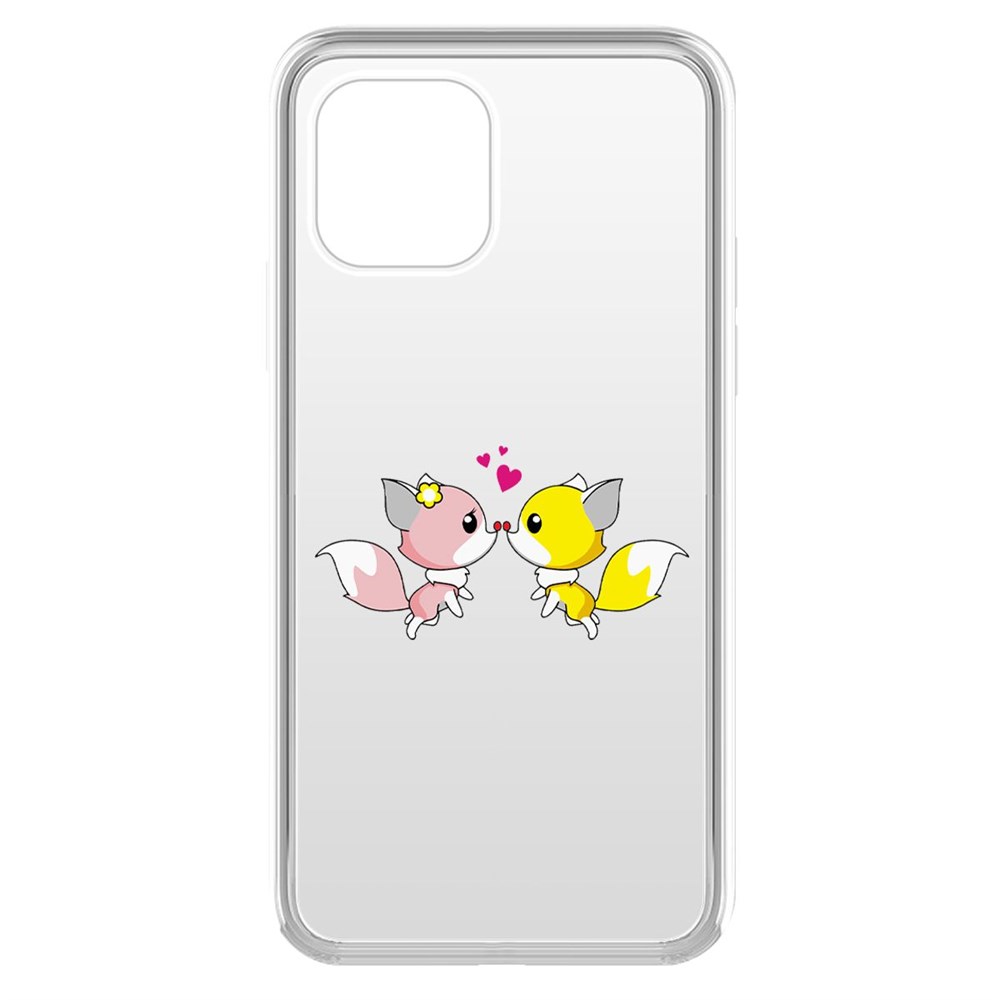

Чехол-накладка Krutoff Clear Case Лисята для iPhone 11 Pro, Прозрачный