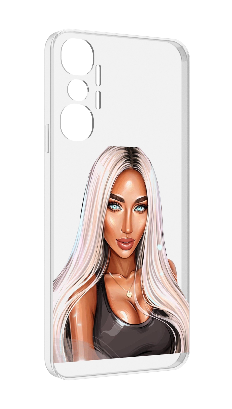

Чехол MyPads Блондинка женский для Infinix Hot 20 4G, Прозрачный, Tocco