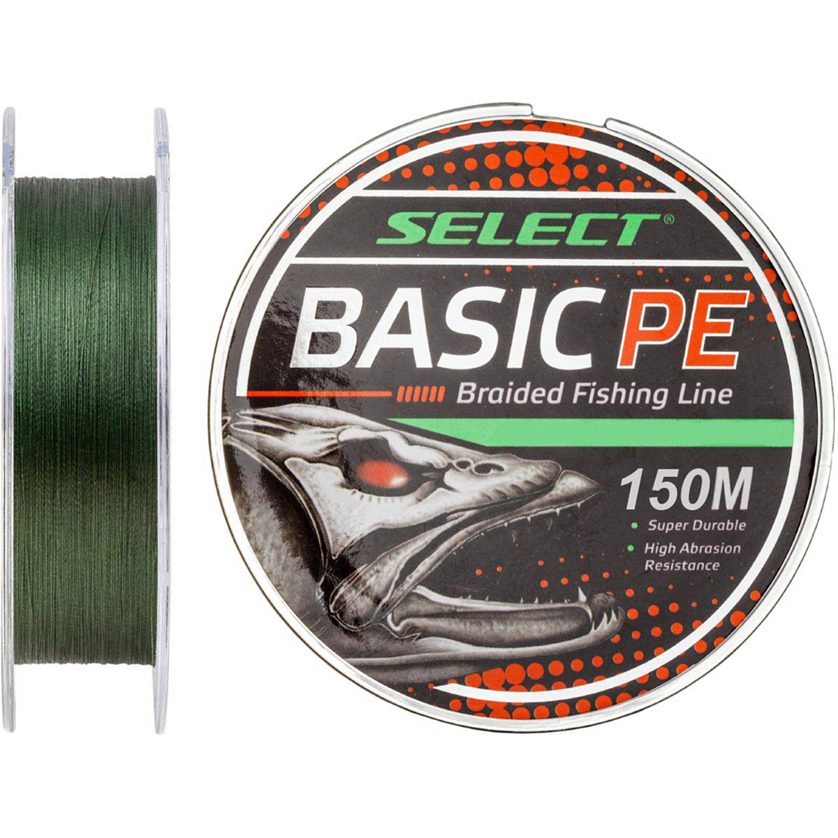 Шнур Select Basic PE 4x 150m тёмно-зелёный 0.10mm 10LB 4.8kg