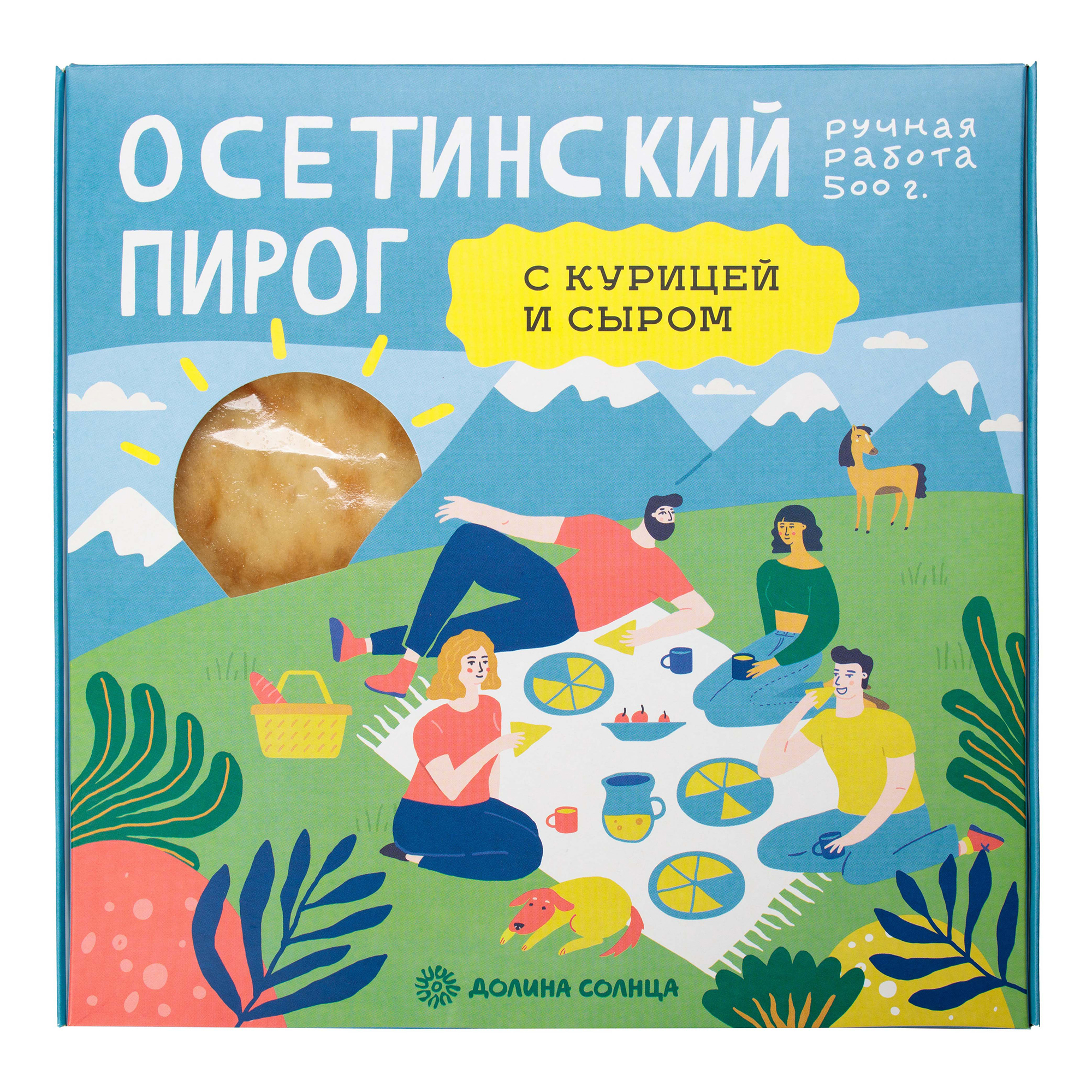 

Пирог Долина солнца Осетинский с курицей-сыром 500 г