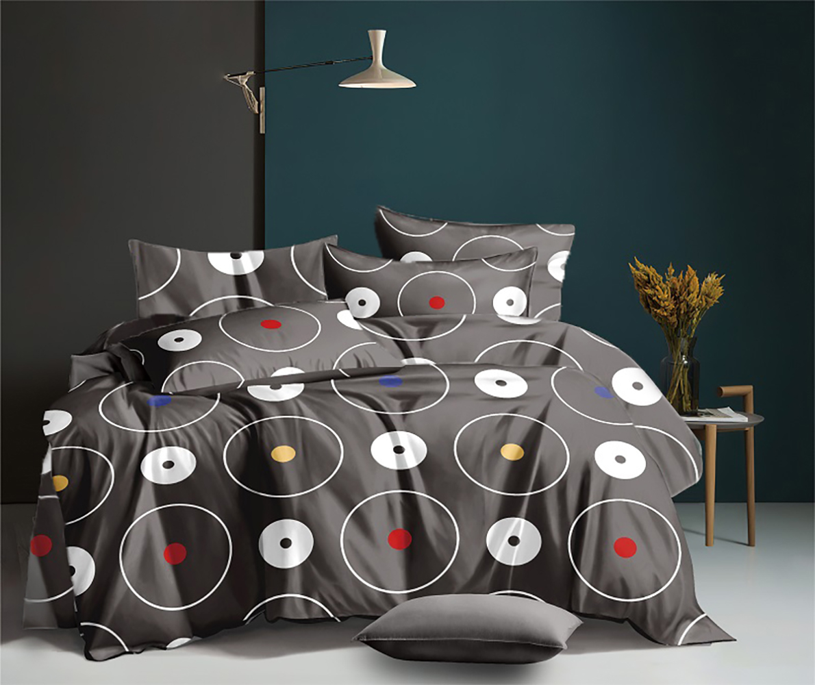 фото Комплект постельного белья mercury home фибоначчи 2-спальный серый