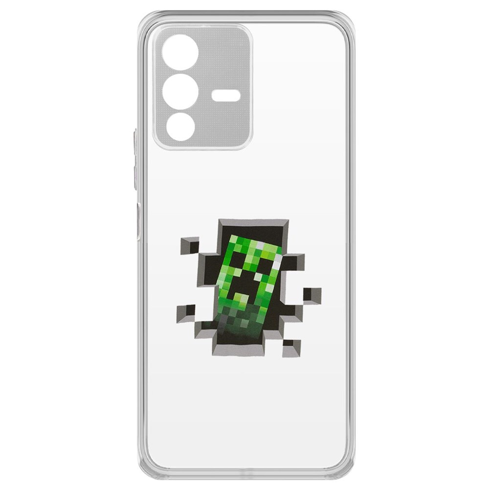 

Чехол-накладка Minecraft-Крипер для Vivo V23 5G, Прозрачный