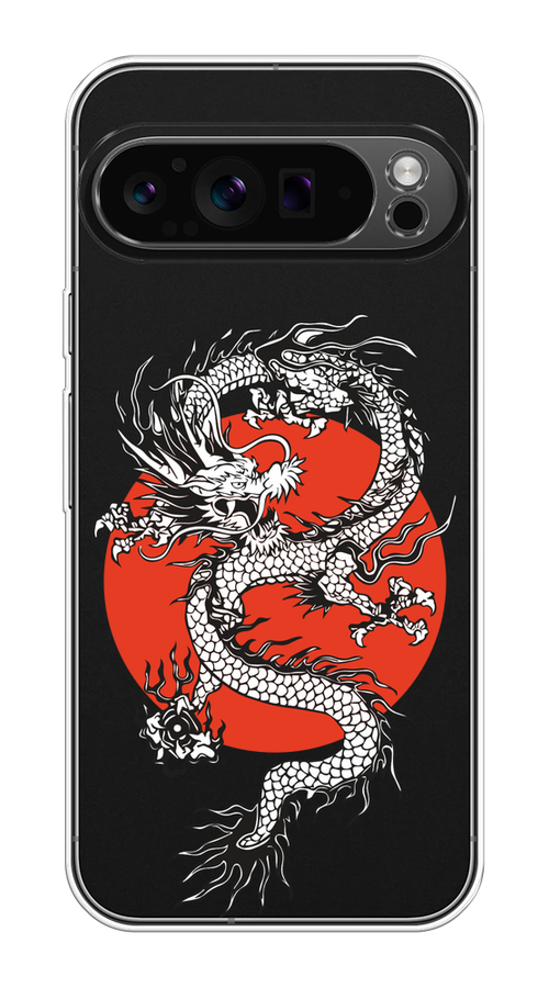 

Чехол на Google Pixel 9 Pro "Восходящий дракон", Белый;черный;красный, 272050-1