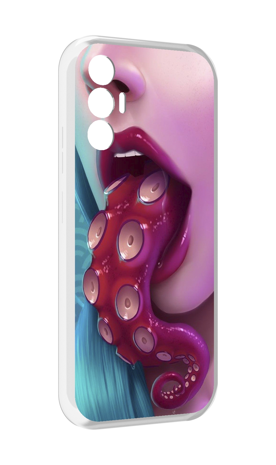 

Чехол MyPads девушка с щупальцой женский для Tecno Pova 3, Прозрачный, Tocco