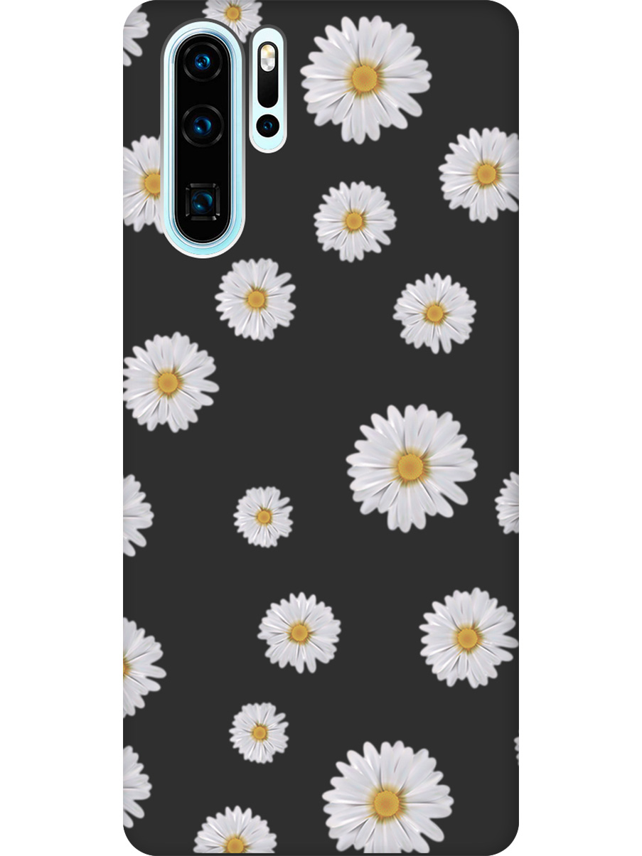 

Силиконовый чехол на Huawei P30 Pro с принтом "Ромашки" матовый черный, Черный;прозрачный;серый, 720762421