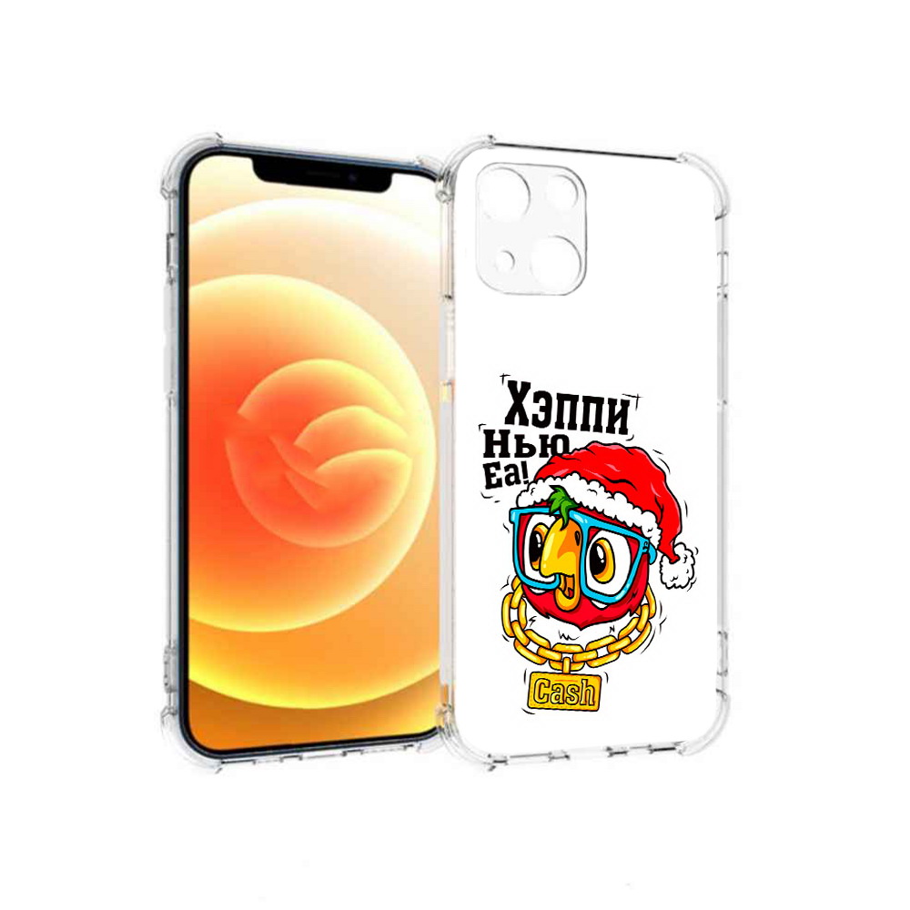 

Чехол MyPads Tocco для Apple iPhone 13 Хэппи нью еа (PT163239.611.196), Прозрачный, Tocco