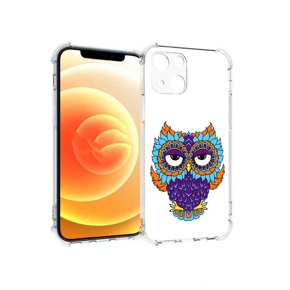 

Чехол MyPads Tocco для Apple iPhone 13 Цветная сова (PT163239.611.198), Прозрачный, Tocco