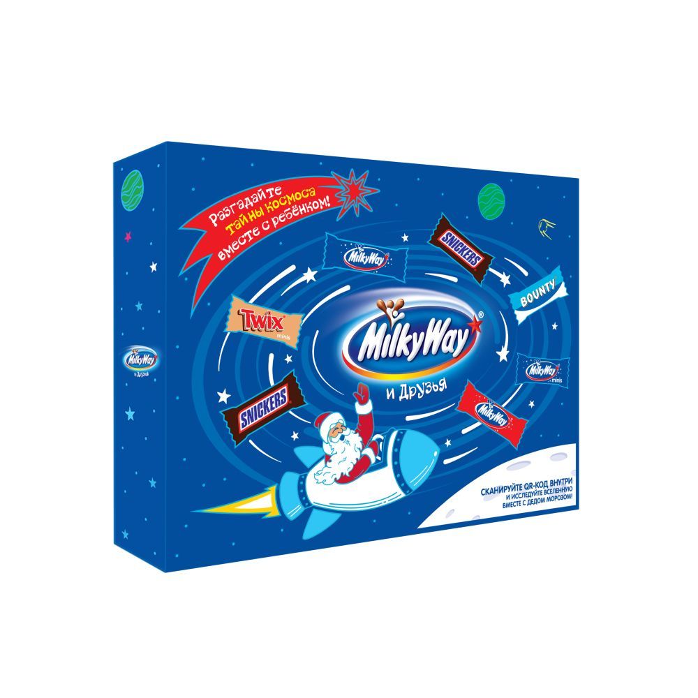 Шоколадные батончики и конфеты Milky Way Подарочный набор, Ассорти, Коробка, 200 гр