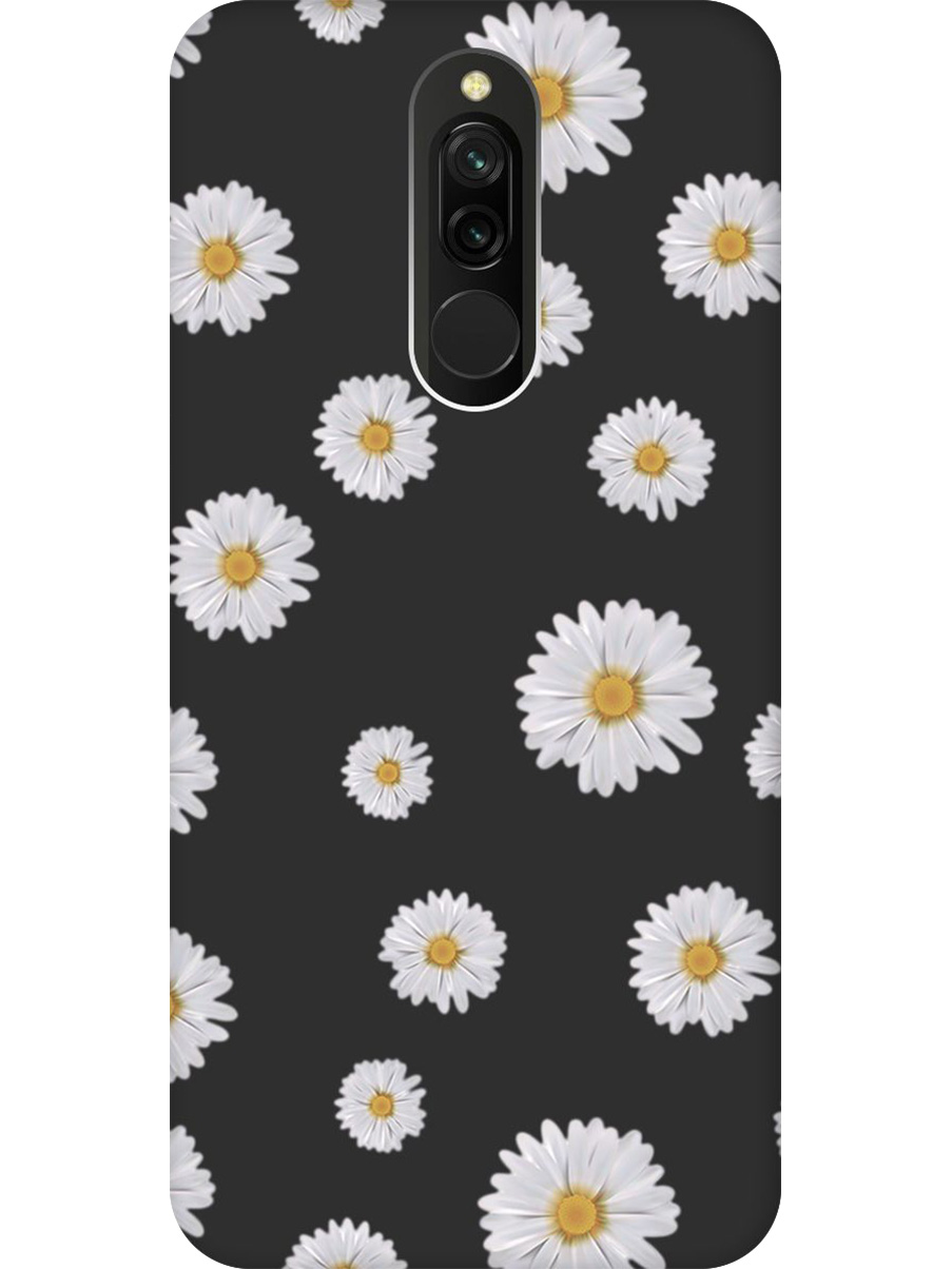 

Силиконовый чехол на Xiaomi Redmi 8 с принтом "Ромашки" матовый черный, Черный;прозрачный;серый, 722204521