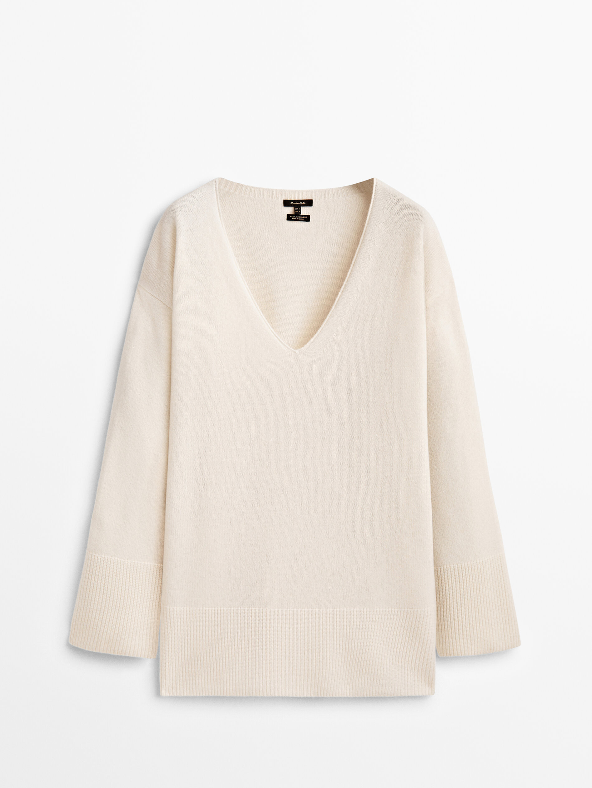 

Пуловер женский Massimo Dutti 05748616712 белый M, 05748616712