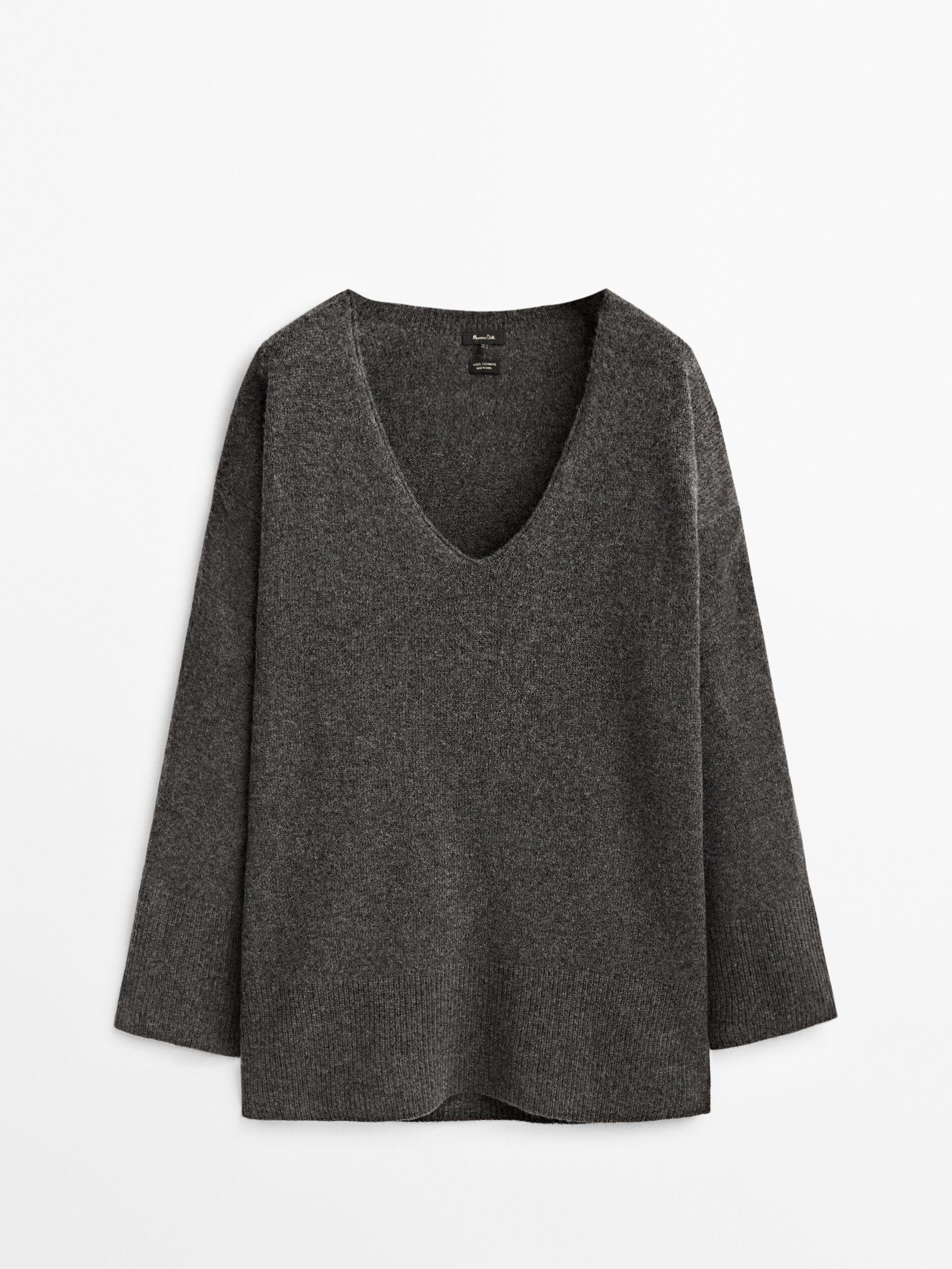 

Пуловер женский Massimo Dutti 05748616807 серый S, 05748616807