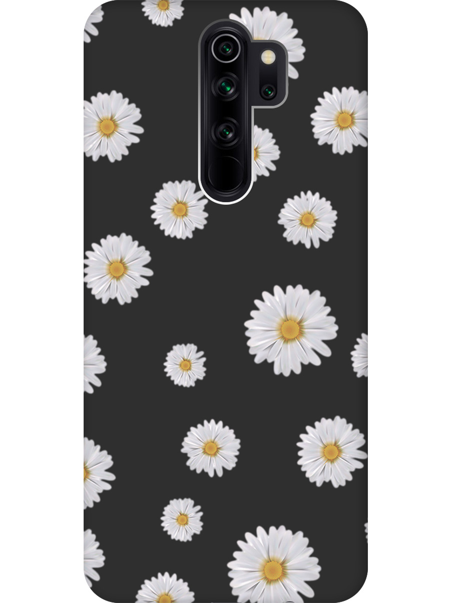 

Силиконовый чехол на Xiaomi Redmi Note 8 Pro с принтом "Ромашки" матовый черный, Черный;прозрачный;серый, 721936321