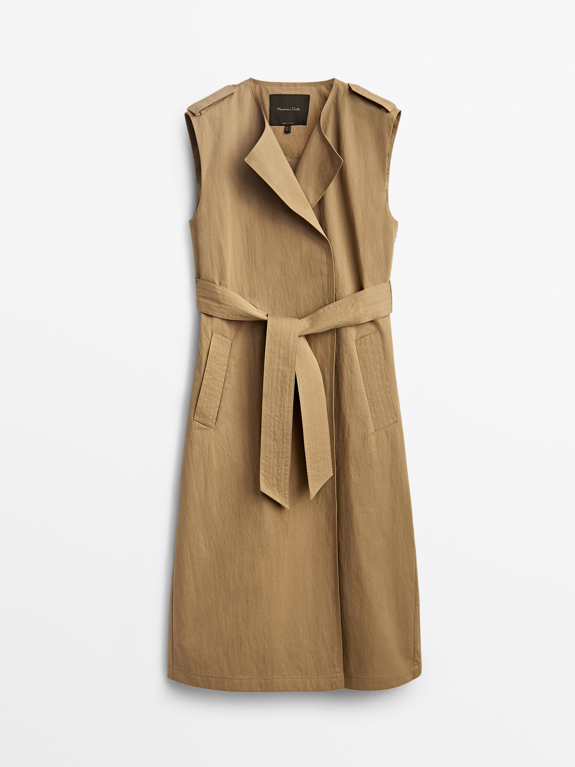

Жилет женский Massimo Dutti 06725681743 бежевый M, 06725681743
