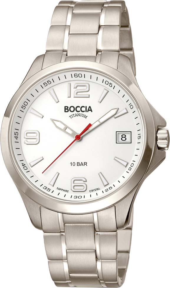 фото Наручные часы мужские кварцевые boccia titanium 3591-06 титановые