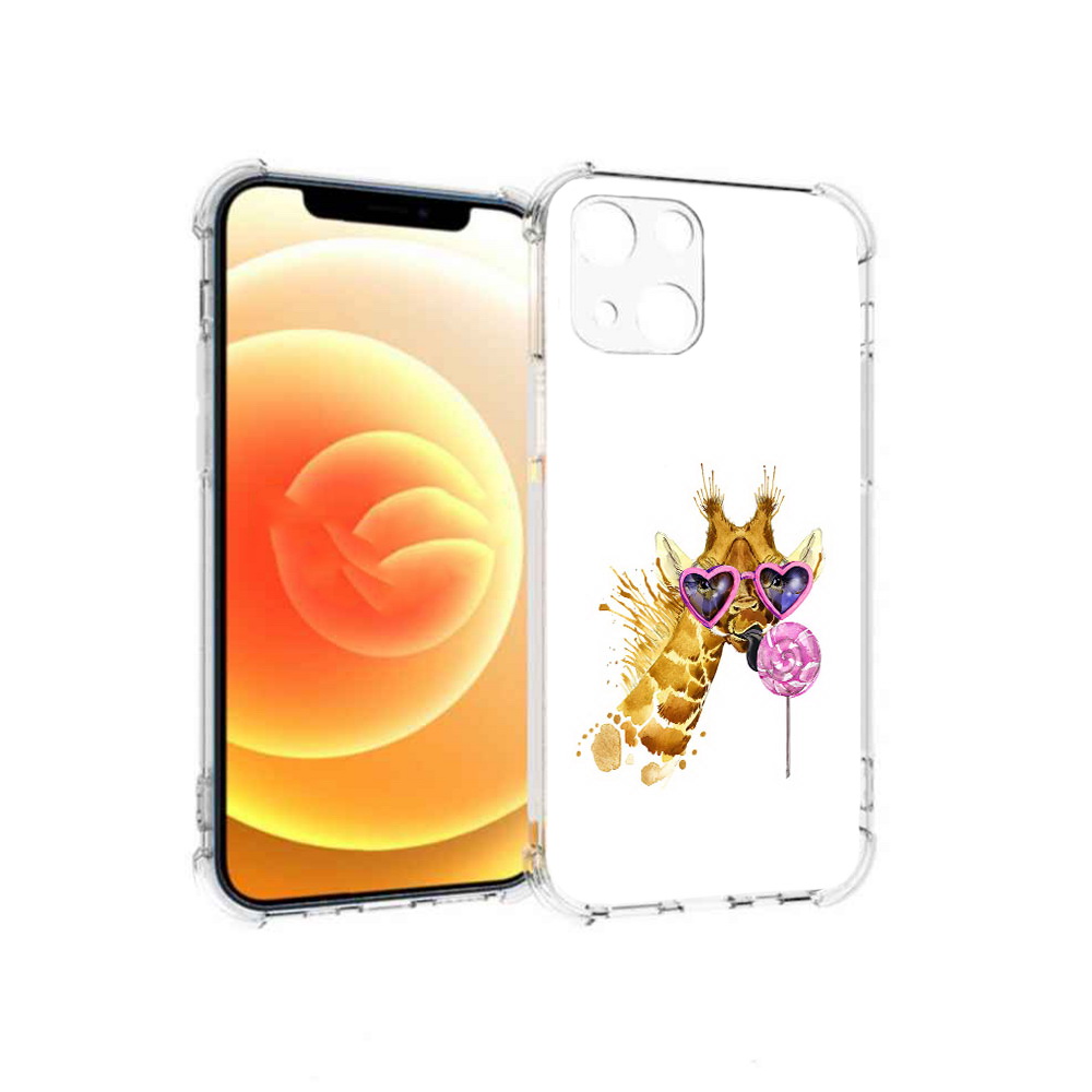 

Чехол MyPads Tocco для Apple iPhone 13 акварельный жираф (PT163239.611.217), Прозрачный, Tocco