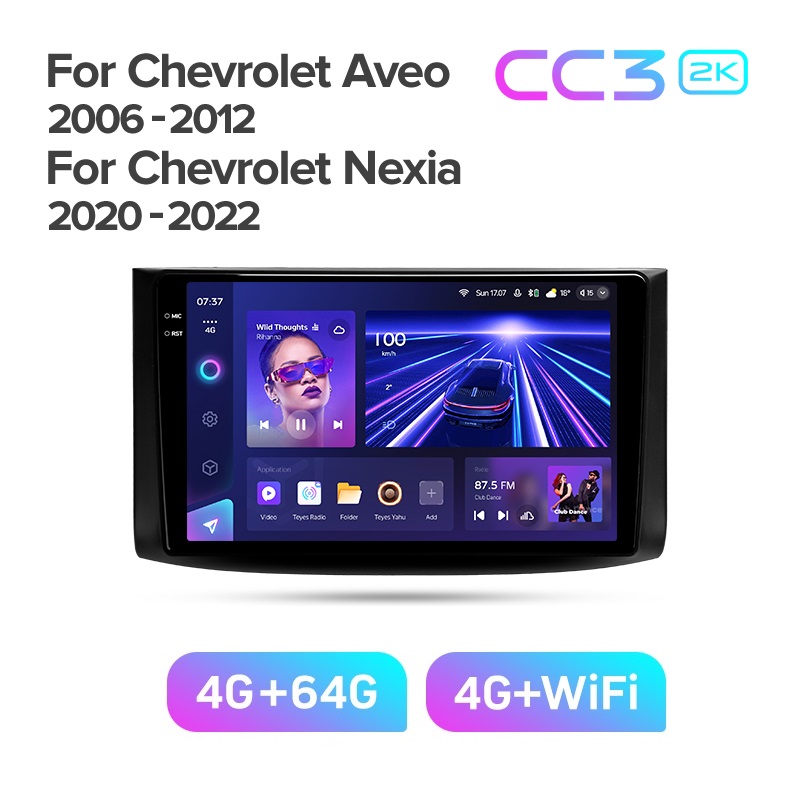 Магнитола TEYES CHEVROLET AVEO 2006-2012гRAVON NEXIA 15 CC3 2K 464ГБ 3689000₽