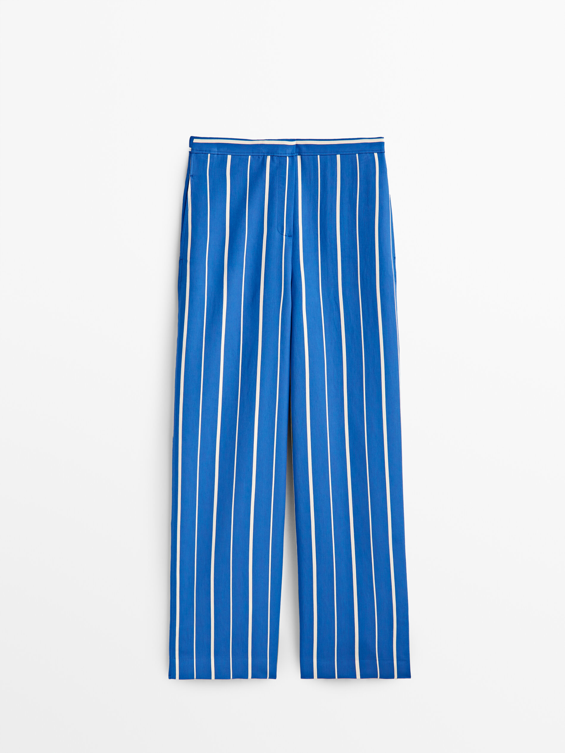 

Брюки женские Massimo Dutti 05262660420 голубые L, 05262660420